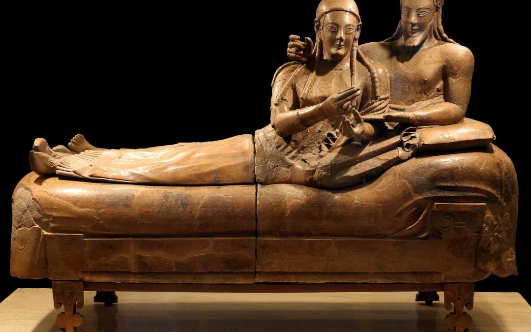 Virtual and Reality: A Neurophysiological Pilot Study of the Sarcophagus of the Spouses