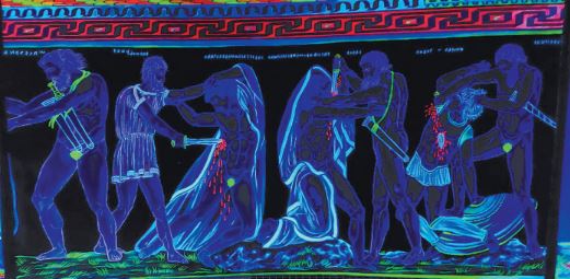 Gli affreschi della Tomba Francois proiettati in piazza a Civitavecchia