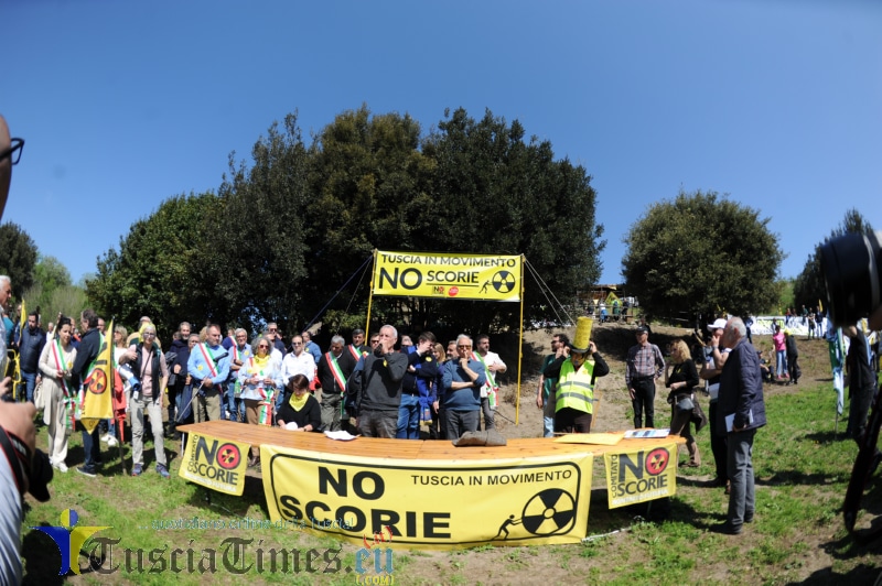 Grande mobilitazione a Vulci contro il deposito di scorie nucleari
