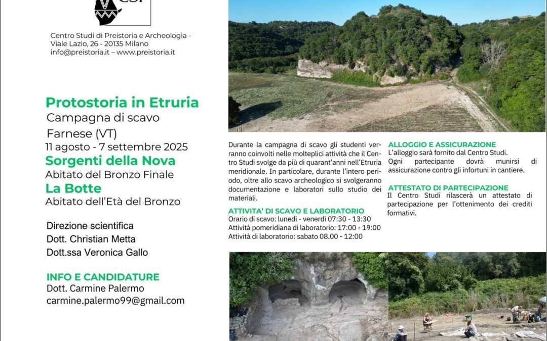aperte le candidature gli scavi 2025 a Farnese