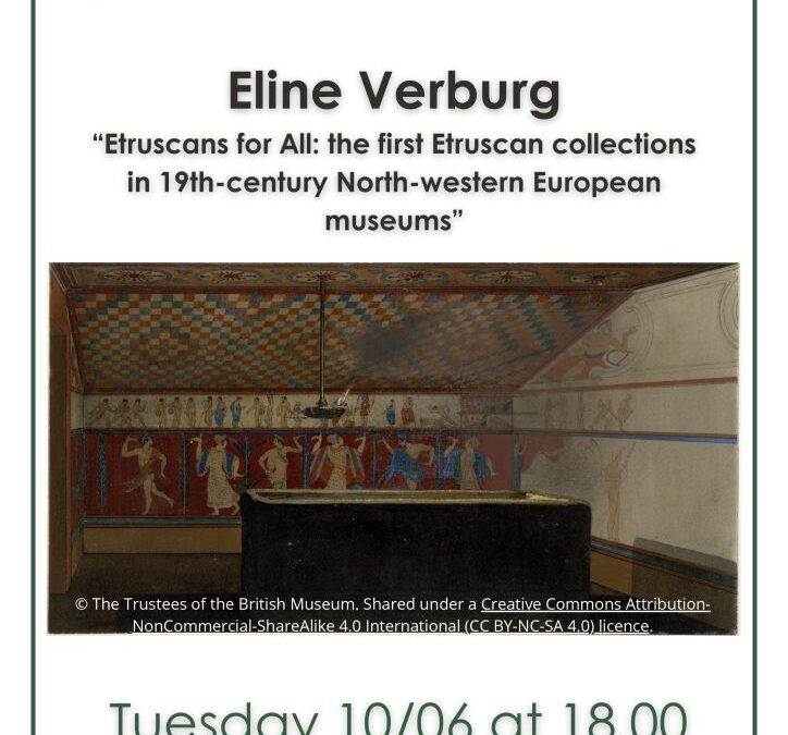 Eline Verburg to present “Etruscans for All” at the Swedish Institute in Rome