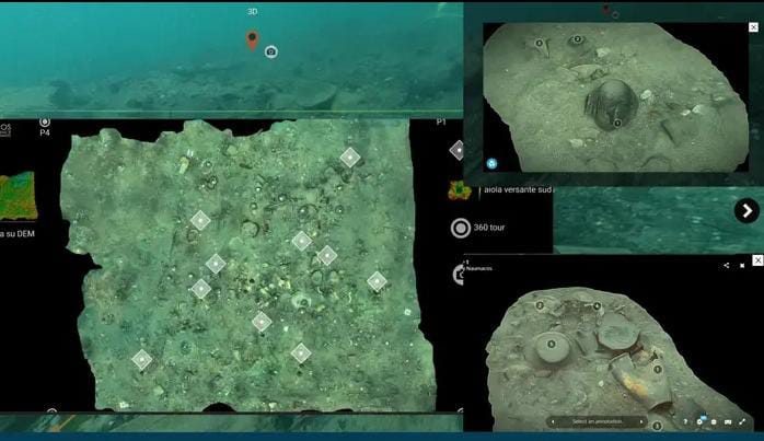 Tour virtuale a 360° del Parco Archeologico Subacqueo del Gran Carro di Bolsena