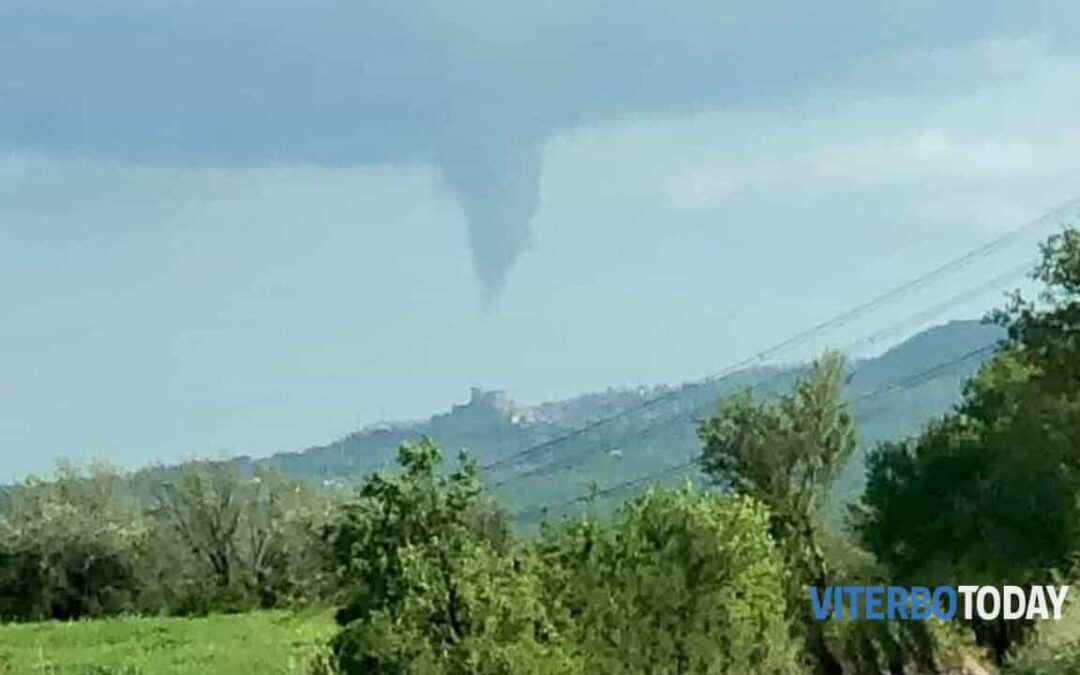 Vortice sopra Soriano nel Cimino: “Possibile tornado”