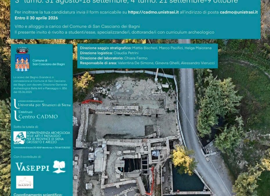 San Casciano dei Bagni, aperte le candidature per gli scavi estivi