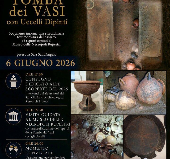 Barbarano Romano: un anno dopo presentata al pubblico la Tomba dei Vasi con Uccelli Dipinti