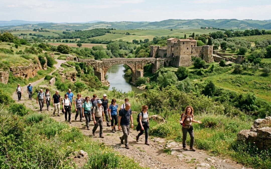 cammini gratuiti, Vulci, Tuscia e laghi vulcanici