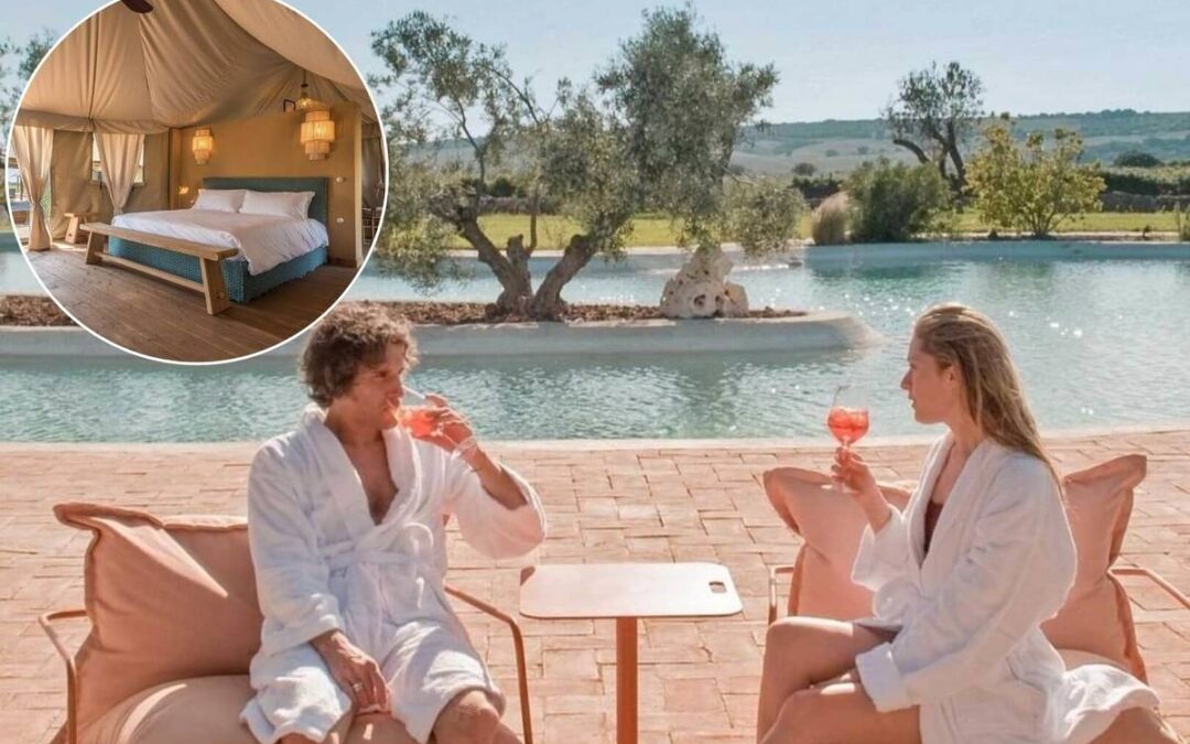 piscine termali e tende di lusso nella natura